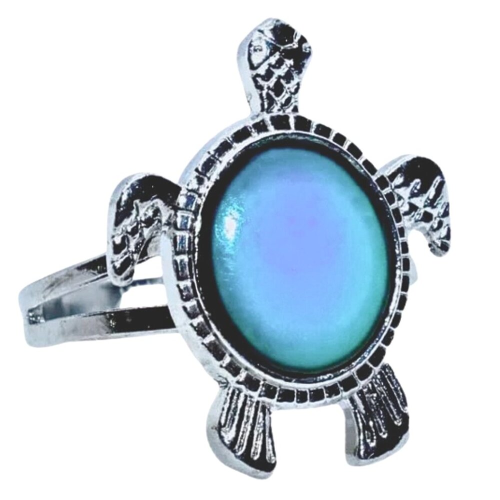 Fun & Elegant Turtle Mood Ring! Girls or Women.
